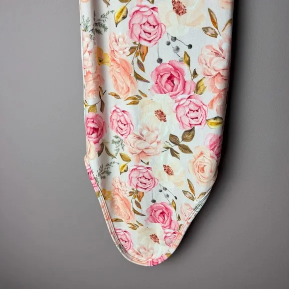 Caden Lane 0-3M Pink Floral Knot Gown & Headwrap - Picture 4 of 8